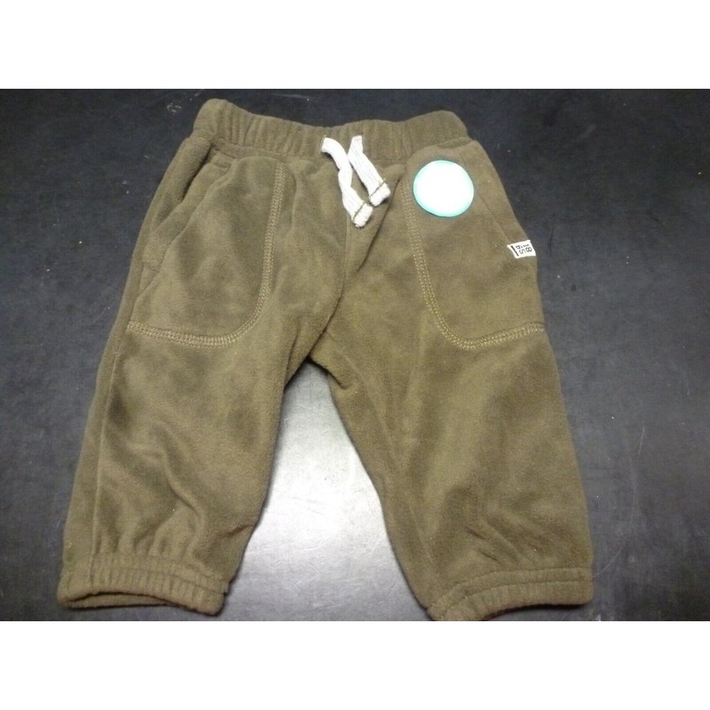 Carter's Boys Pull-On Fleece Joggers with Drawcord; Olive 21.5-24"  9-(3 Months)